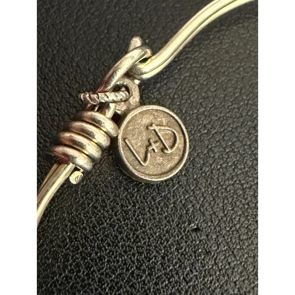 Butterfly Bangle Bracelet Silver Tone Iridescent Luca + Danni